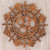 Hand Carved Wood Wall Relief Floral Om from Indonesia 'Om is Life'