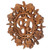 Hand Carved Wood Wall Relief Floral Om from Indonesia 'Om is Life'