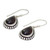 Sterling Silver and Garnet Drop Shape Dangle Earrings 'Radiant Dewdrops'