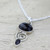 Hand Made Onyx and Sterling Silver Pendant Necklace 'Romantic Journey'
