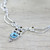 Sterling Silver Citrine Turquoise Pendant Necklace 'Radiant Princess'