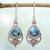 Citrine Composite Turquoise Dangle Earrings from India 'Azure Heaven'