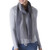 Hand Woven Baby Alpaca Silk Blend Grey Scarf from Peru 'Soft Texture in Grey'