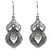 Sterling Silver Cultured Pearl Dangle Earrings 'Pearl Curves'