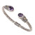 Hand Made Gold Accent Amethyst Cuff Bracelet Indonesia 'Dragonfly Den in Purple'