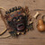 Hand Made Gold Colored Wood Mask from Indonesia 'Bali Barong'