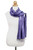 Hand Woven Fringed Silk Scarf in Blue-Violet from Thailand 'Otherworldly in Blue-Violet'