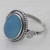 Blue Chalcedony and Sterling Silver Cocktail Ring from India 'Sky Reverie'