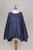 Soft Knit Bohemian Style Navy Blue Drape Sweater from Peru 'Ocean Breeze'