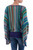 Bohemian Knit Sweater from Peru in Turquoise Stripes 'Lima Dance'