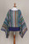 Bohemian Knit Sweater from Peru in Turquoise Stripes 'Lima Dance'