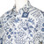 Men's Blue  White Short Sleeve Cotton Batik Button Shirt 'Island Batik'