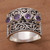 Amethyst and Sterling Silver Multi-Stone Ring from Bali 'Lucky Four'