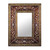 Rectangular Glass Wall Mirror Reverse Painted from Peru 'Cajamarca Warmth'