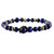 Lapis Lazuli and Brass Beaded Bracelet from Thailand 'Beautiful Thai in Blue'