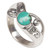 Natural Turquoise and Sterling Silver Single Stone Ring 'Turquoise Mystique'