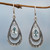 Blue Topaz Teardrop Dangle Earrings from Indonesia 'Gleaming Teardrops in Blue'