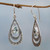 Blue Topaz Teardrop Dangle Earrings from Indonesia 'Gleaming Teardrops in Blue'