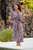 Sienna Purple Floral Batik on Rayon Long Robe from Indonesia 'Floral Mansion'