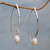 Sterling Silver and Cultured Pearl Drop Earrings 'Ever After'