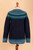 Navy Blue 100 Alpaca Pullover Patterned Peruvian Sweater 'Playful Navy Blue'