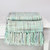 Pastel Green Throw Blanket with Fringes from India 'Mint Beauty'