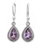 Amethyst and Sterling Silver Dangle Earrings from India 'Radiant Lilac'
