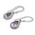 Amethyst and Sterling Silver Dangle Earrings from India 'Radiant Lilac'