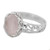 Rose Quartz and Sterling Silver Indian Jali Cocktail Ring 'Rose Ecstasy'
