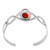 Carnelian and Sterling Silver Cuff Bracelet from Indonesia 'DNA in Scarlet'