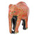 Indian Wood Painted Papier Mache Floral Elephant Sculpture 'Floral Charm'