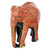 Indian Wood Painted Papier Mache Floral Elephant Sculpture 'Floral Charm'