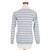 Women's Blue and Ivory Striped Soft Cotton Pullover Sweater 'Wedgwood Horizon'