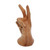 Realistic Bali Peace Sign Hand Sculpture in Hand Carved Wood 'Peace, Man'