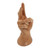 Realistic Bali Peace Sign Hand Sculpture in Hand Carved Wood 'Peace, Man'