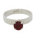 Garnet and Sterling Silver Solitaire Ring from India 'Elegant Temptation'