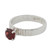 Garnet and Sterling Silver Solitaire Ring from India 'Elegant Temptation'