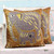 Elephant Theme Embroidered Chainstitch Cushion Covers Pair 'Grey Indian Elephants'