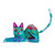 Copal Wood Alebrije Cat Sculpture in Teal from Mexico 'Excited Cat in Teal'