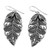 Sterling Silver Filigree Leaf Dangle Earrings from Thailand 'Feathered Leaves'