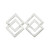 Thai Sterling Silver Square Geometric Button Earrings 'Forever Square'