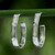 Modern Thai 925 Sterling Silver Half-Hoop Earrings 'Contemporary Woman'