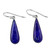 Lapiz Lazuli  Sterling Silver Dangle Earrings from Thailand 'Morning Raindrops'