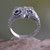Amethyst and Silver Bird Ring 'Owl Wisdom'