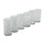 Set of 6 Blown Recycled White Highball Glasses from Mexico 'Whirling White'