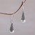 Indonesian Cultured Pearl and Sterling Silver Earrings 'Moonlight Cones'