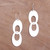 Sterling Silver Modern Circle Dangle Earrings from Indonesia 'Loving Bond'