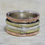 Sterling Silver Copper and Brass Spinner Ring from India 'Alluring Rotation'