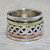 Sterling Silver Copper and Brass Spinner Ring from India 'Spinning Braid'