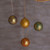 Four Round Gold Tone Albesia Wood Ornaments from Bali 'Golden Baubles'